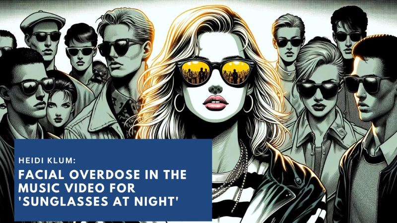 Heidi Klum: Facial Overdose in the Music Video for 'Sunglasses at Night'