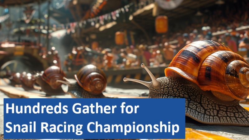 Hundreds Gather for the Snail Racing Championship in Frankfurt