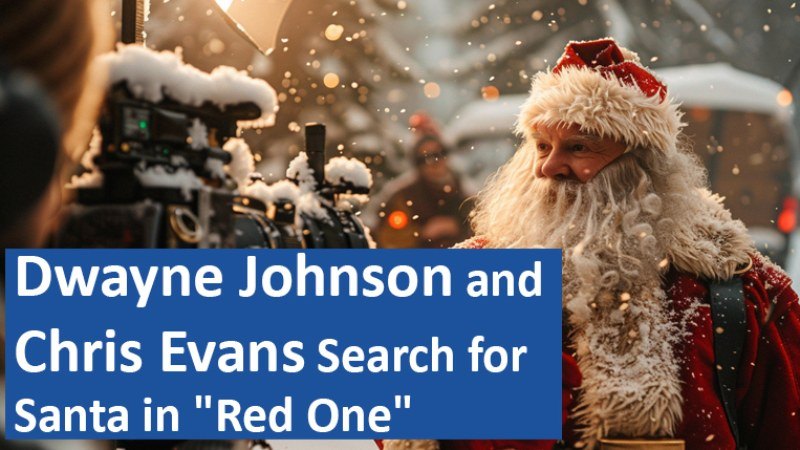 Dwayne Johnson and Chris Evans Search for Santa in "Red One"
